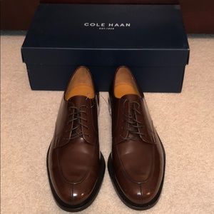 NEW! Cole Haan Men Calhoun Brown Lace Shoes